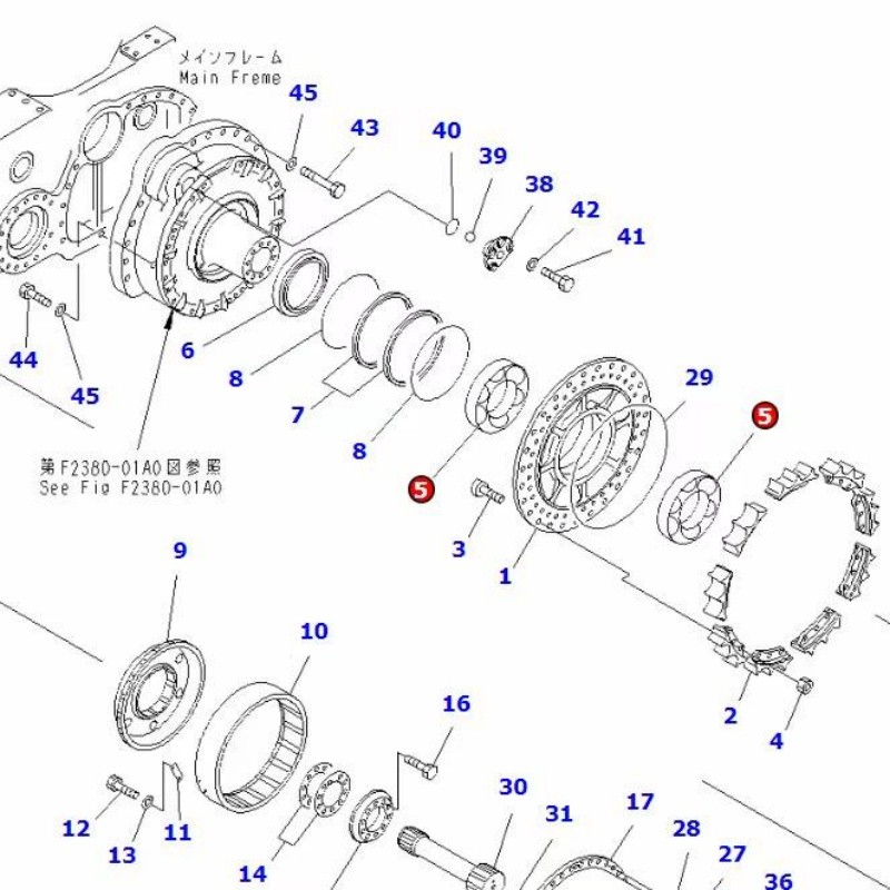 小松D155终传动轴承 (17A-27-11331)