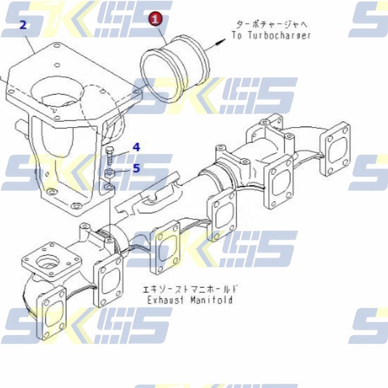 小松PC800排气管连接器 6261-11-5770 