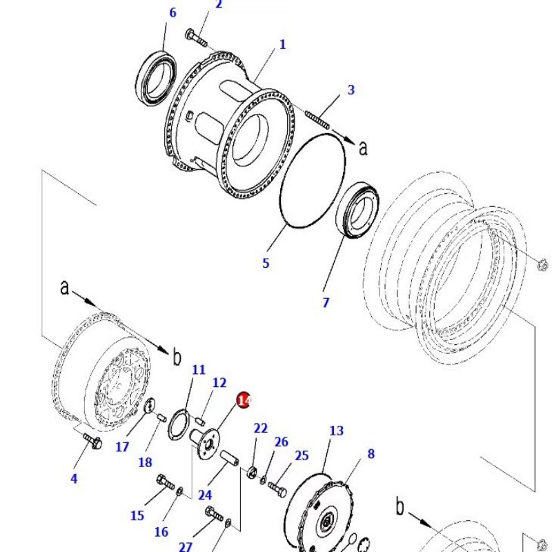 小松矿卡HD1500终传动轮缘562-22-52630