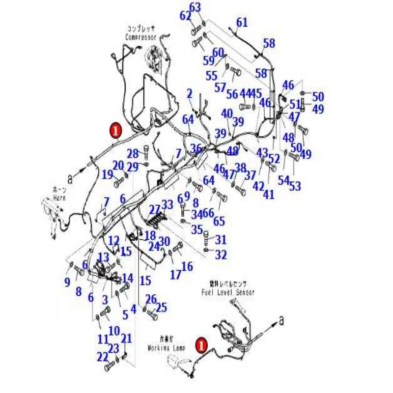 小松PC800线束 零件号：209-06-45910