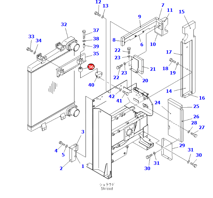 小松PC1250分离器 198-03-22290