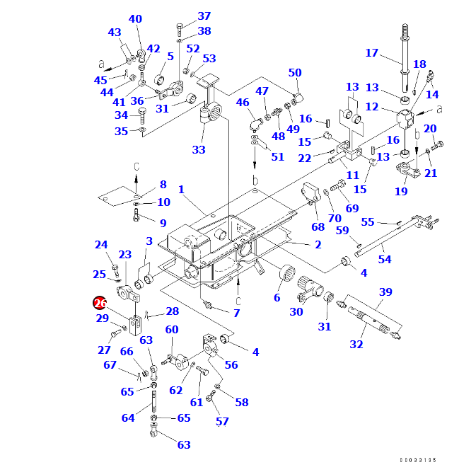 小松D155叉架04220-21248
