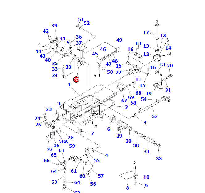 小松推土机D155LEVER 17A-43-25192