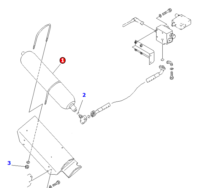 小松挖掘机PC1800蓄能器零件号21T-60-67140