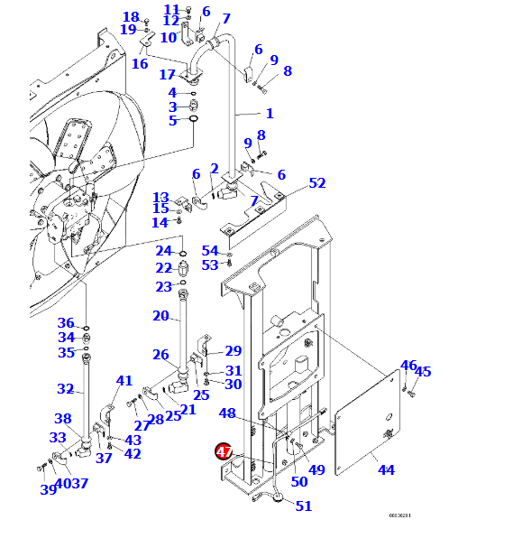 小松PC1250风扇电机线束21M-06-21190